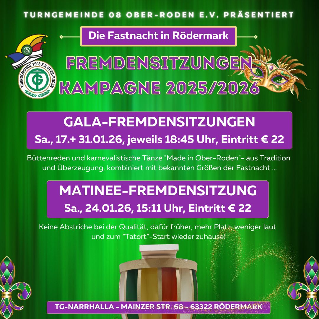 Fremdensitzungen Uhrzeit