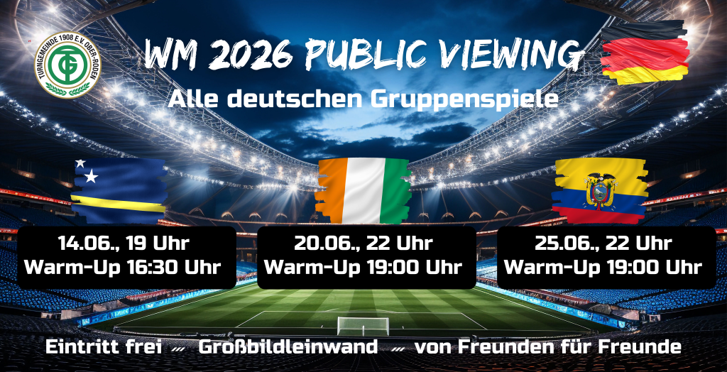 Ab 14.06.: Public Viewing alle dt. Gruppenspiele